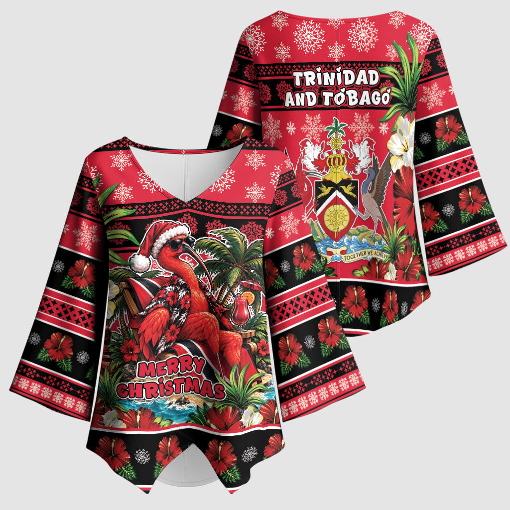 Afro-Trinidadian and Tobagonian Christmas Kimono Sleeve Blouse This Scarlet Ibis Needs A Beach Retreat