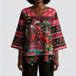 Afro-Trinidadian and Tobagonian Christmas Kimono Sleeve Blouse This Scarlet Ibis Needs A Beach Retreat