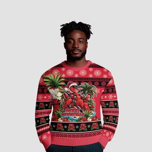Afro-Trinidadian and Tobagonian Christmas Ugly Christmas Sweater This Scarlet Ibis Needs A Beach Retreat