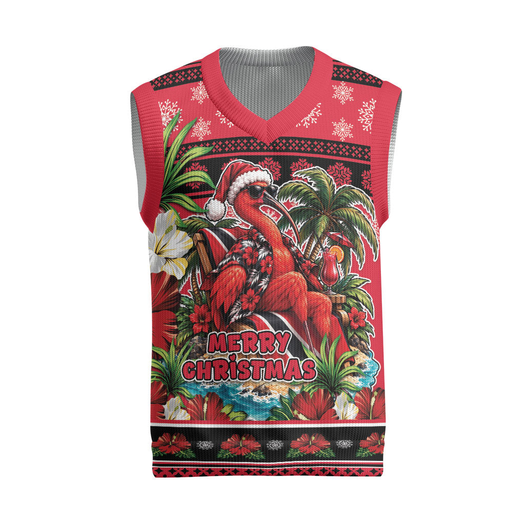 Afro-Trinidadian and Tobagonian Christmas Knitted V-Neck Vest This Scarlet Ibis Needs A Beach Retreat