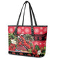 Afro-Trinidadian and Tobagonian Christmas Leather Tote Bag This Scarlet Ibis Needs A Beach Retreat