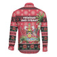 Afro-Trinidadian and Tobagonian Christmas Long Sleeve Button Shirt This Scarlet Ibis Needs A Beach Retreat