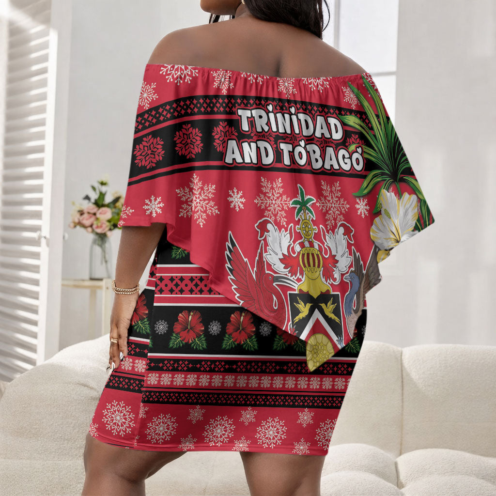 Afro-Trinidadian and Tobagonian Christmas Off Shoulder Short Dress This Scarlet Ibis Needs A Beach Retreat