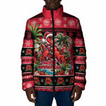 Afro-Trinidadian and Tobagonian Christmas Padded Jacket This Scarlet Ibis Needs A Beach Retreat