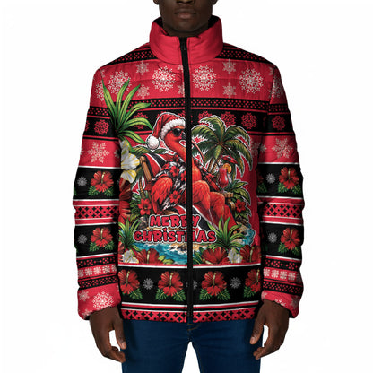 Afro-Trinidadian and Tobagonian Christmas Padded Jacket This Scarlet Ibis Needs A Beach Retreat