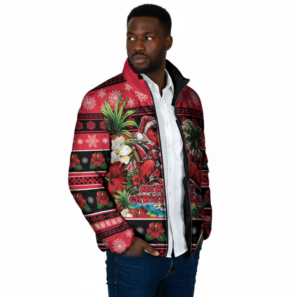 Afro-Trinidadian and Tobagonian Christmas Padded Jacket This Scarlet Ibis Needs A Beach Retreat