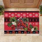Afro-Trinidadian and Tobagonian Christmas Rubber Doormat This Scarlet Ibis Needs A Beach Retreat