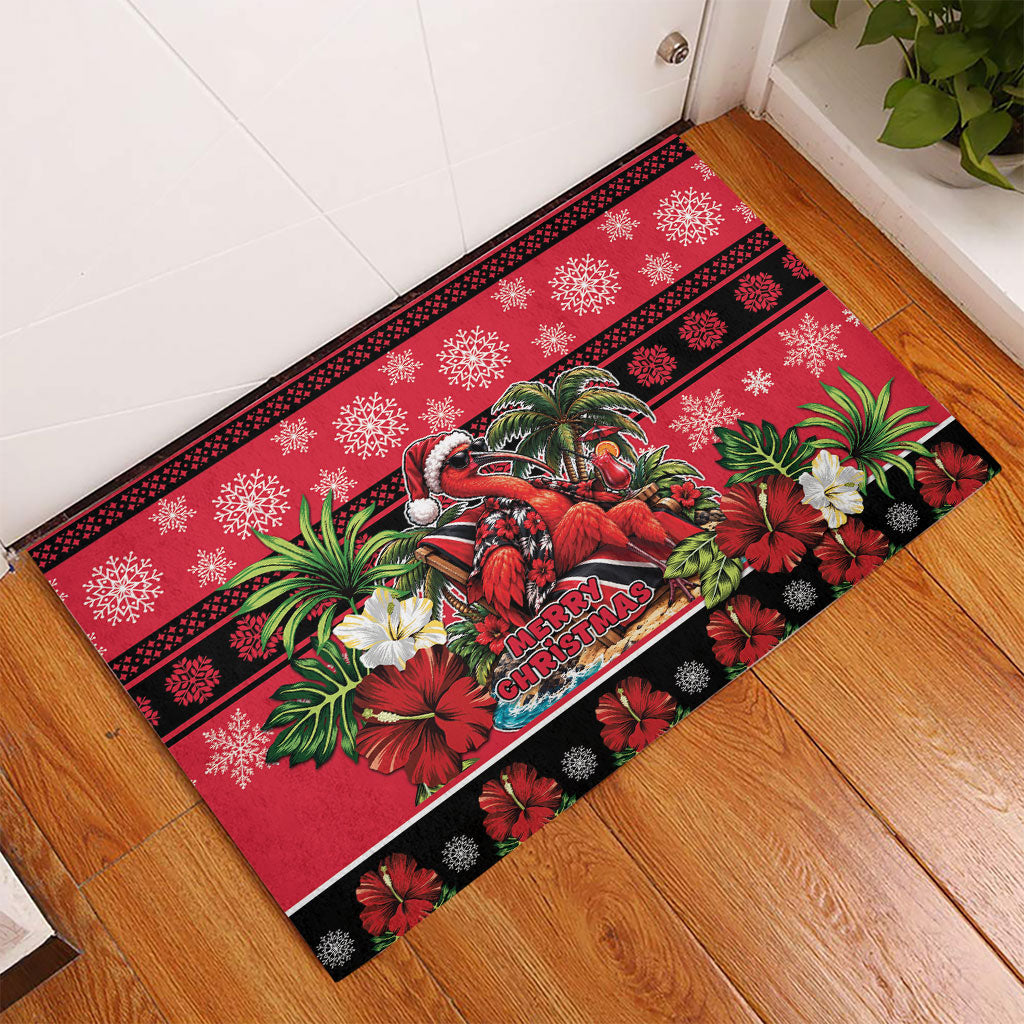 Afro-Trinidadian and Tobagonian Christmas Rubber Doormat This Scarlet Ibis Needs A Beach Retreat