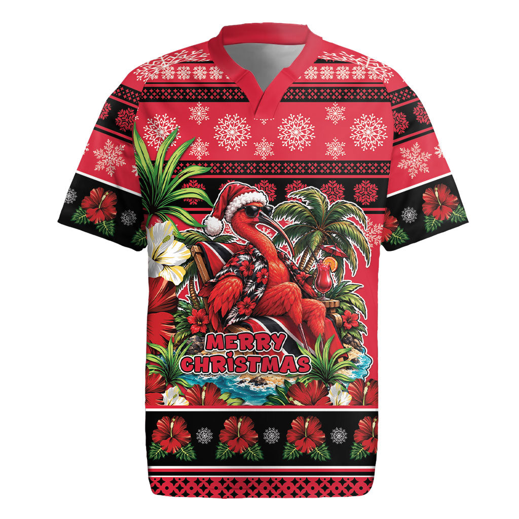 Afro-Trinidadian and Tobagonian Christmas Rugby Jersey This Scarlet Ibis Needs A Beach Retreat