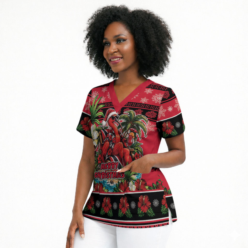 Afro-Trinidadian and Tobagonian Christmas Scrub Top This Scarlet Ibis Needs A Beach Retreat