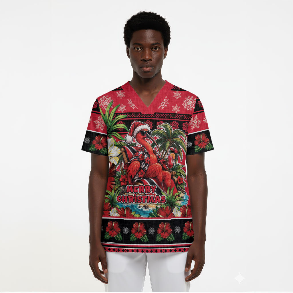 Afro-Trinidadian and Tobagonian Christmas Scrub Top This Scarlet Ibis Needs A Beach Retreat