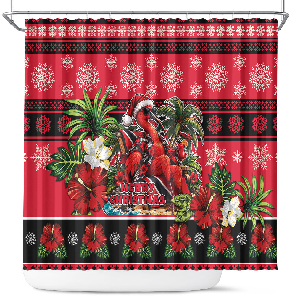 Afro-Trinidadian and Tobagonian Christmas Shower Curtain This Scarlet Ibis Needs A Beach Retreat