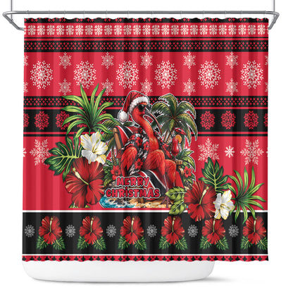 Afro-Trinidadian and Tobagonian Christmas Shower Curtain This Scarlet Ibis Needs A Beach Retreat