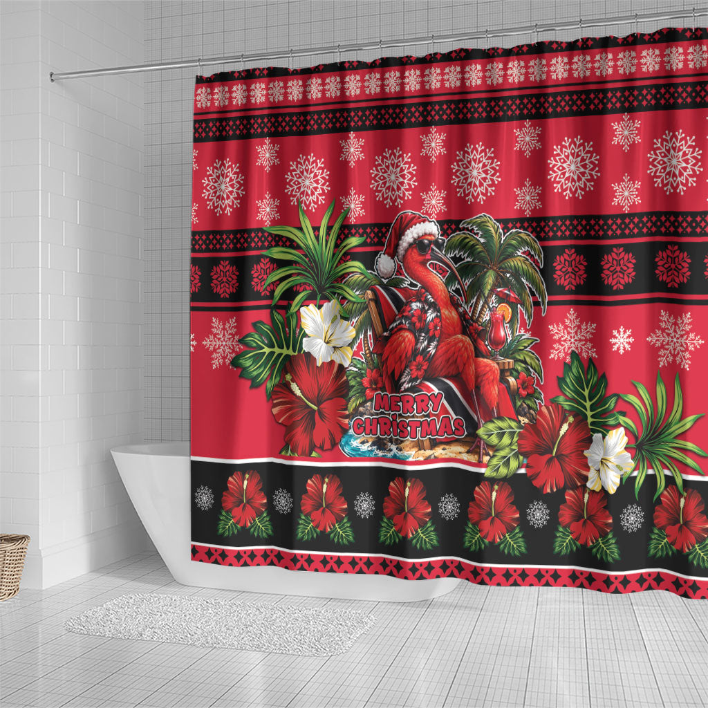 Afro-Trinidadian and Tobagonian Christmas Shower Curtain This Scarlet Ibis Needs A Beach Retreat