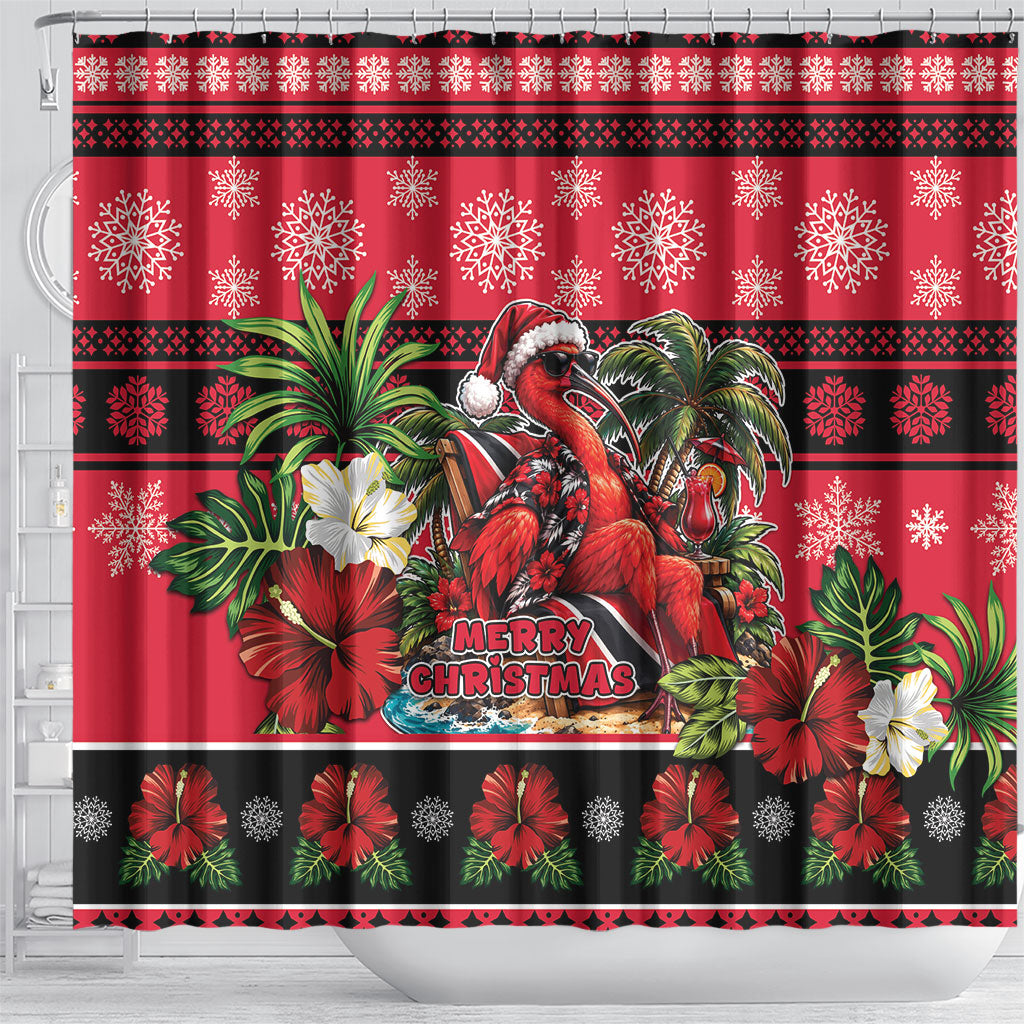 Afro-Trinidadian and Tobagonian Christmas Shower Curtain This Scarlet Ibis Needs A Beach Retreat
