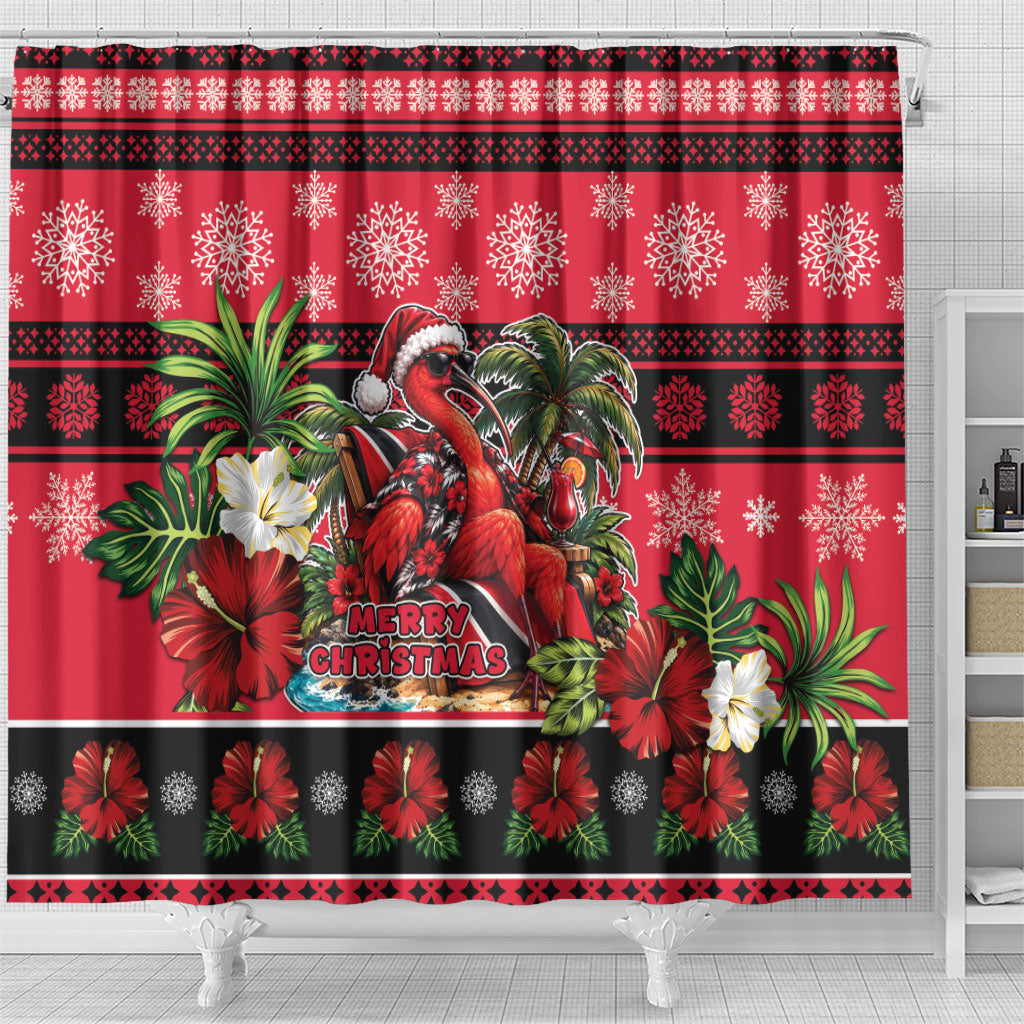 Afro-Trinidadian and Tobagonian Christmas Shower Curtain This Scarlet Ibis Needs A Beach Retreat