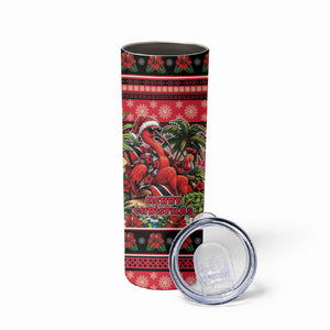 Afro-Trinidadian and Tobagonian Christmas Skinny Tumbler This Scarlet Ibis Needs A Beach Retreat