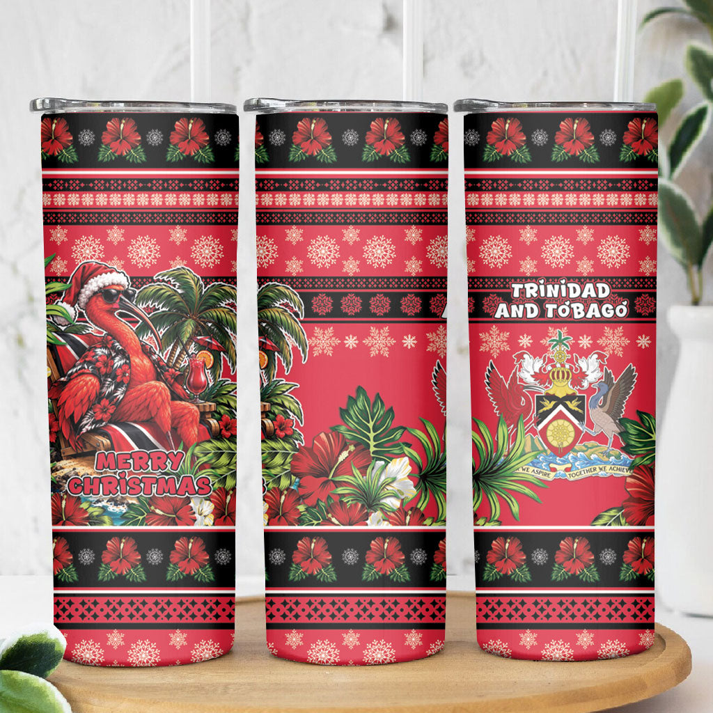 Afro-Trinidadian and Tobagonian Christmas Skinny Tumbler This Scarlet Ibis Needs A Beach Retreat