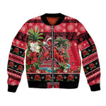 Afro-Trinidadian and Tobagonian Christmas Sleeve Zip Bomber Jacket This Scarlet Ibis Needs A Beach Retreat