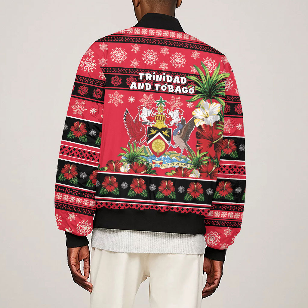 Afro-Trinidadian and Tobagonian Christmas Sleeve Zip Bomber Jacket This Scarlet Ibis Needs A Beach Retreat