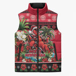 Afro-Trinidadian and Tobagonian Christmas Sleeveless Puffer Jacket This Scarlet Ibis Needs A Beach Retreat