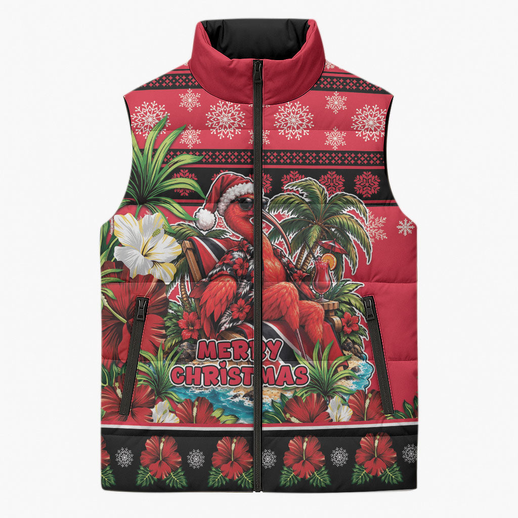 Afro-Trinidadian and Tobagonian Christmas Sleeveless Puffer Jacket This Scarlet Ibis Needs A Beach Retreat