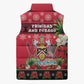 Afro-Trinidadian and Tobagonian Christmas Sleeveless Puffer Jacket This Scarlet Ibis Needs A Beach Retreat