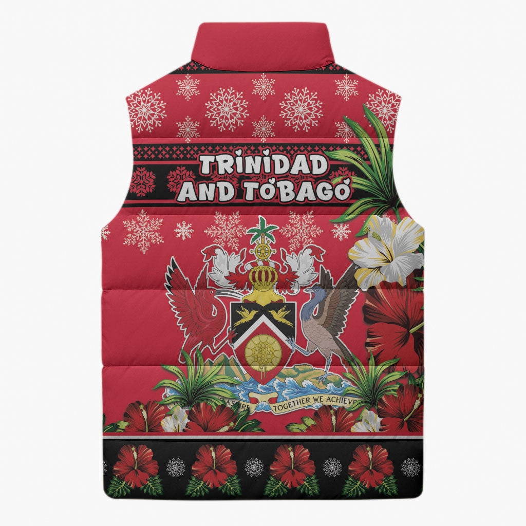 Afro-Trinidadian and Tobagonian Christmas Sleeveless Puffer Jacket This Scarlet Ibis Needs A Beach Retreat