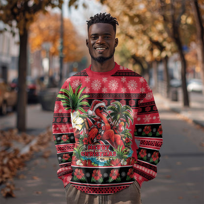 Afro-Trinidadian and Tobagonian Christmas Sweatshirt This Scarlet Ibis Needs A Beach Retreat