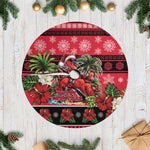 Afro-Trinidadian and Tobagonian Christmas Tree Skirt This Scarlet Ibis Needs A Beach Retreat