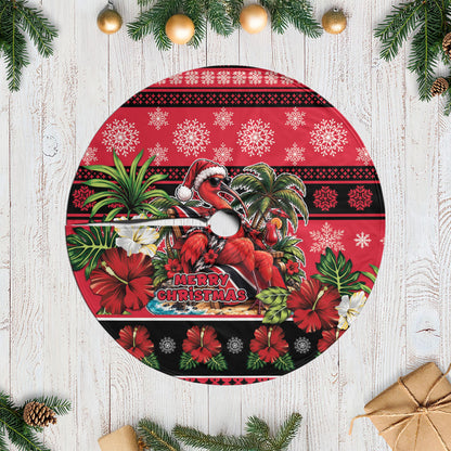 Afro-Trinidadian and Tobagonian Christmas Tree Skirt This Scarlet Ibis Needs A Beach Retreat