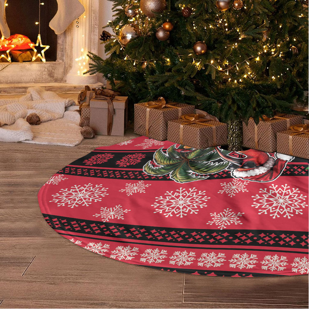 Afro-Trinidadian and Tobagonian Christmas Tree Skirt This Scarlet Ibis Needs A Beach Retreat