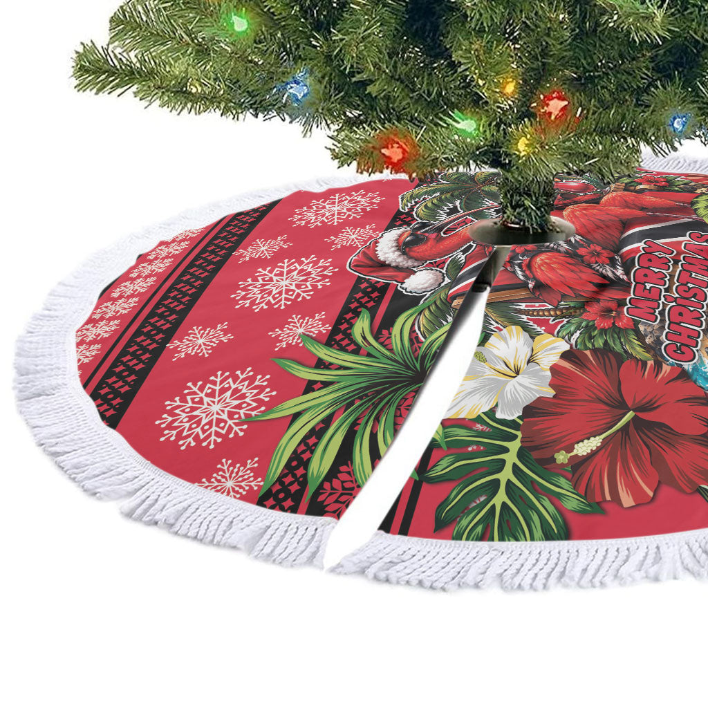 Afro-Trinidadian and Tobagonian Christmas Tree Skirt This Scarlet Ibis Needs A Beach Retreat