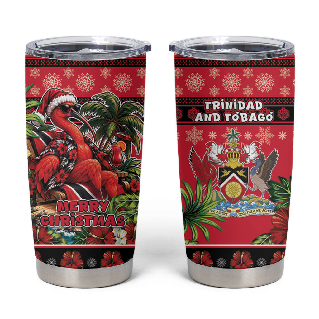 Afro-Trinidadian and Tobagonian Christmas Tumbler Cup This Scarlet Ibis Needs A Beach Retreat