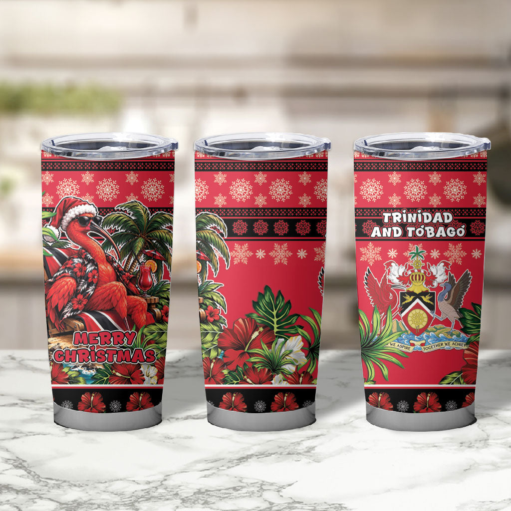 Afro-Trinidadian and Tobagonian Christmas Tumbler Cup This Scarlet Ibis Needs A Beach Retreat