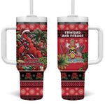 Afro-Trinidadian and Tobagonian Christmas Tumbler With Handle This Scarlet Ibis Needs A Beach Retreat