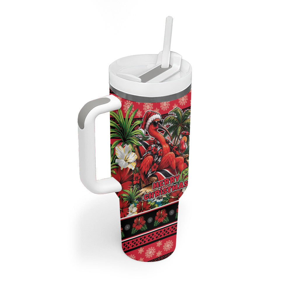Afro-Trinidadian and Tobagonian Christmas Tumbler With Handle This Scarlet Ibis Needs A Beach Retreat