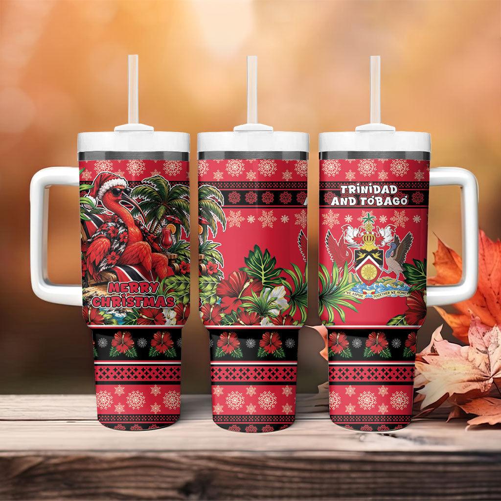 Afro-Trinidadian and Tobagonian Christmas Tumbler With Handle This Scarlet Ibis Needs A Beach Retreat
