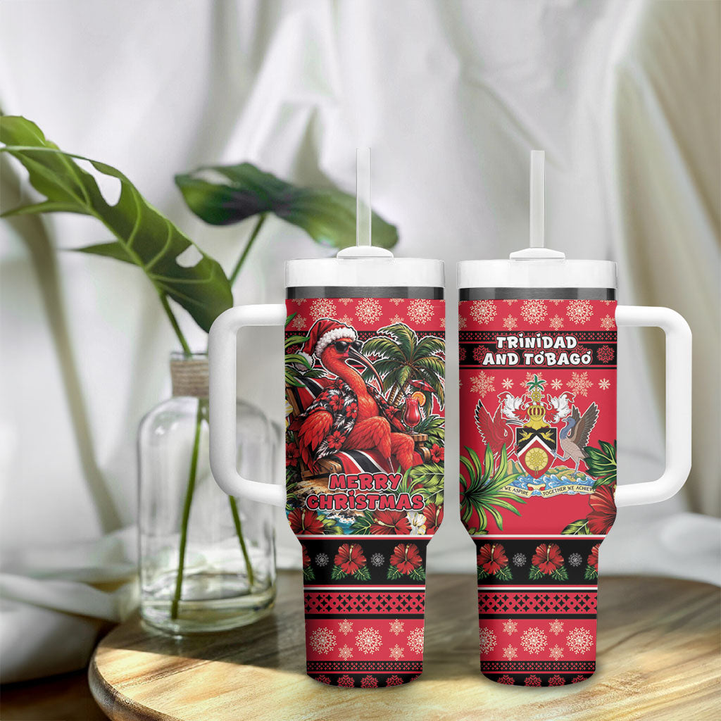 Afro-Trinidadian and Tobagonian Christmas Tumbler With Handle This Scarlet Ibis Needs A Beach Retreat