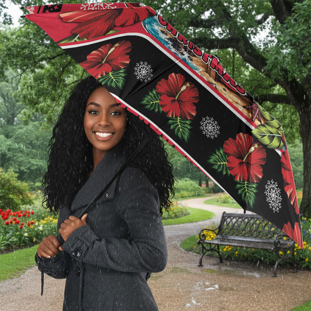 Afro-Trinidadian and Tobagonian Christmas Umbrella This Scarlet Ibis Needs A Beach Retreat