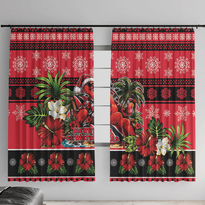 Afro-Trinidadian and Tobagonian Christmas Window Curtain This Scarlet Ibis Needs A Beach Retreat