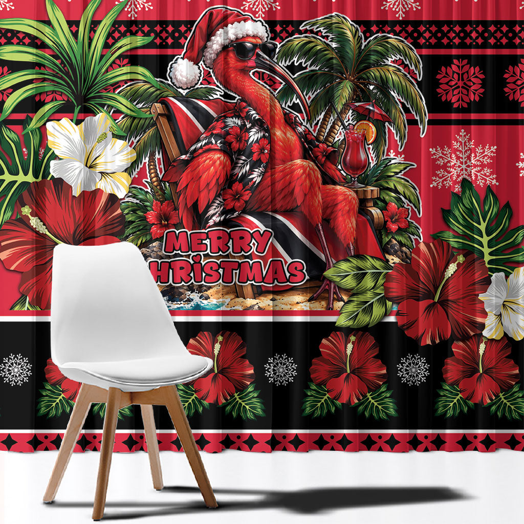 Afro-Trinidadian and Tobagonian Christmas Window Curtain This Scarlet Ibis Needs A Beach Retreat