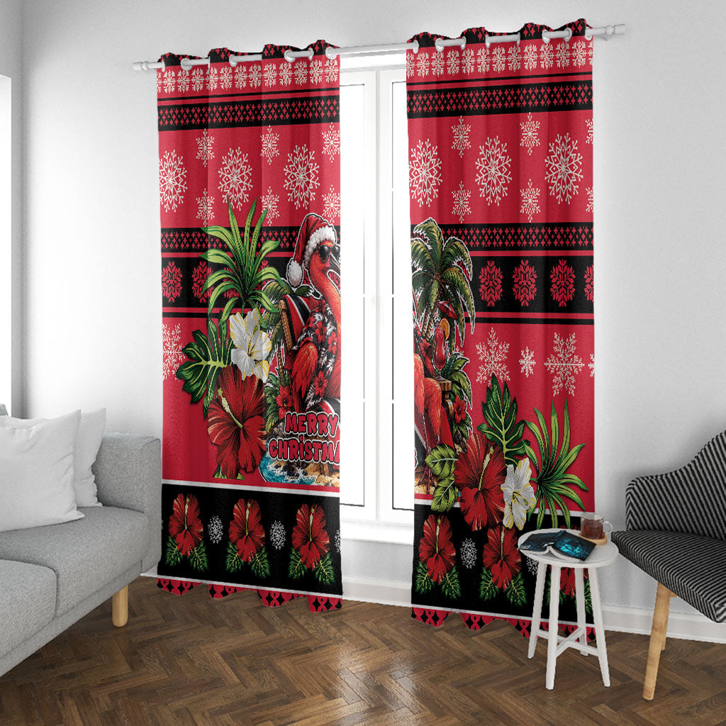 Afro-Trinidadian and Tobagonian Christmas Window Curtain This Scarlet Ibis Needs A Beach Retreat