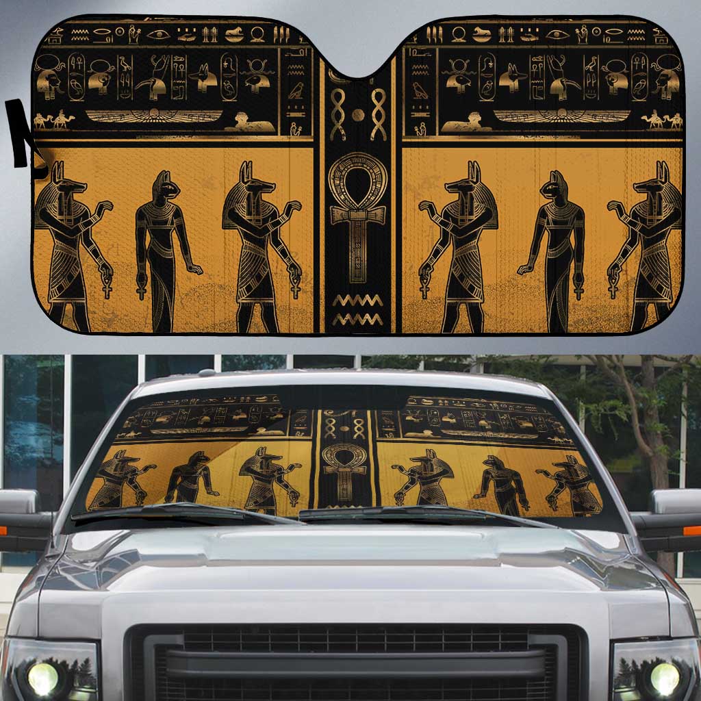 Egypt Auto Sun Shade Ancient Ankh Luxury - African Pride