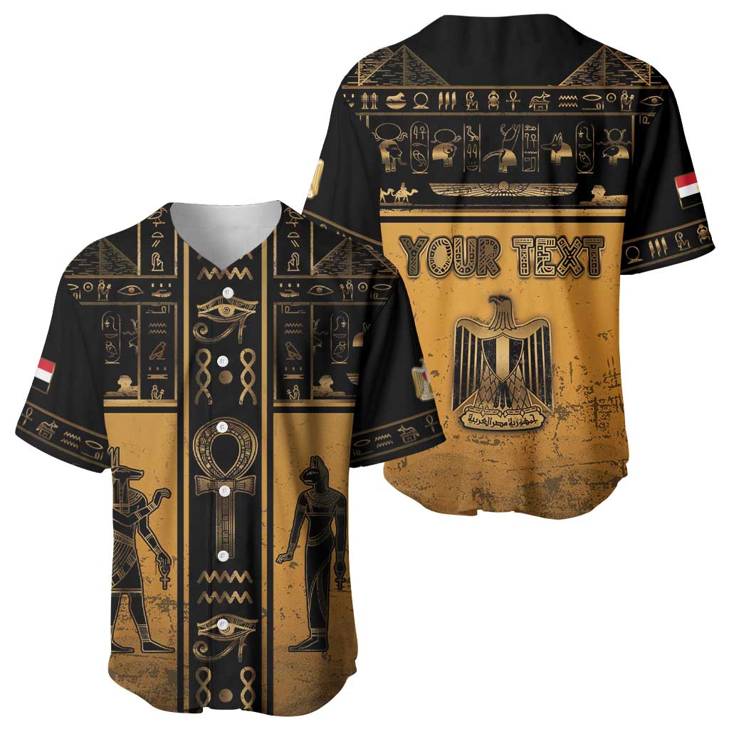 Personalized Egypt Baseball Jersey Ancient Ankh Luxury - African Pride