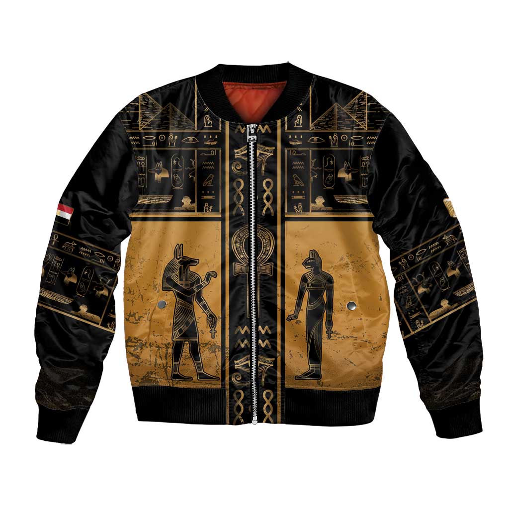 Personalized Egypt Bomber Jacket Ancient Ankh Luxury - African Pride
