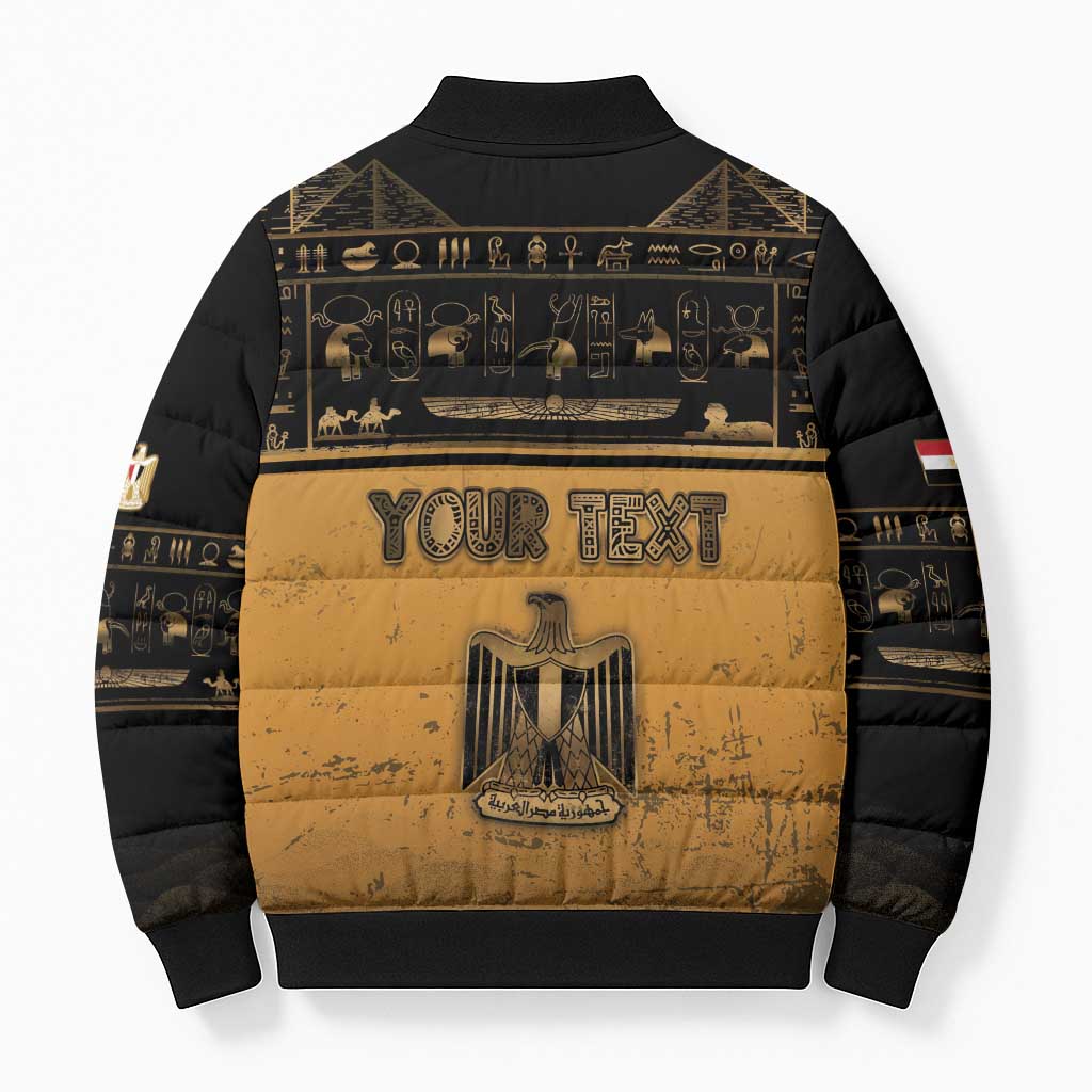 Personalized Egypt Bomber Puffer Jacket Ancient Ankh Luxury - African Pride