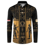 Personalized Egypt Button Sweatshirt Ancient Ankh Luxury