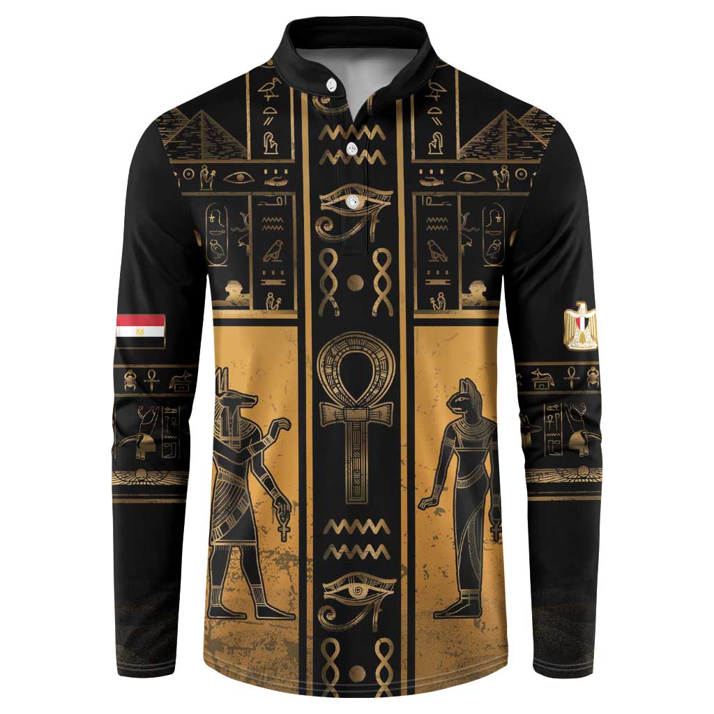 Personalized Egypt Button Sweatshirt Ancient Ankh Luxury