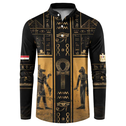 Personalized Egypt Button Sweatshirt Ancient Ankh Luxury